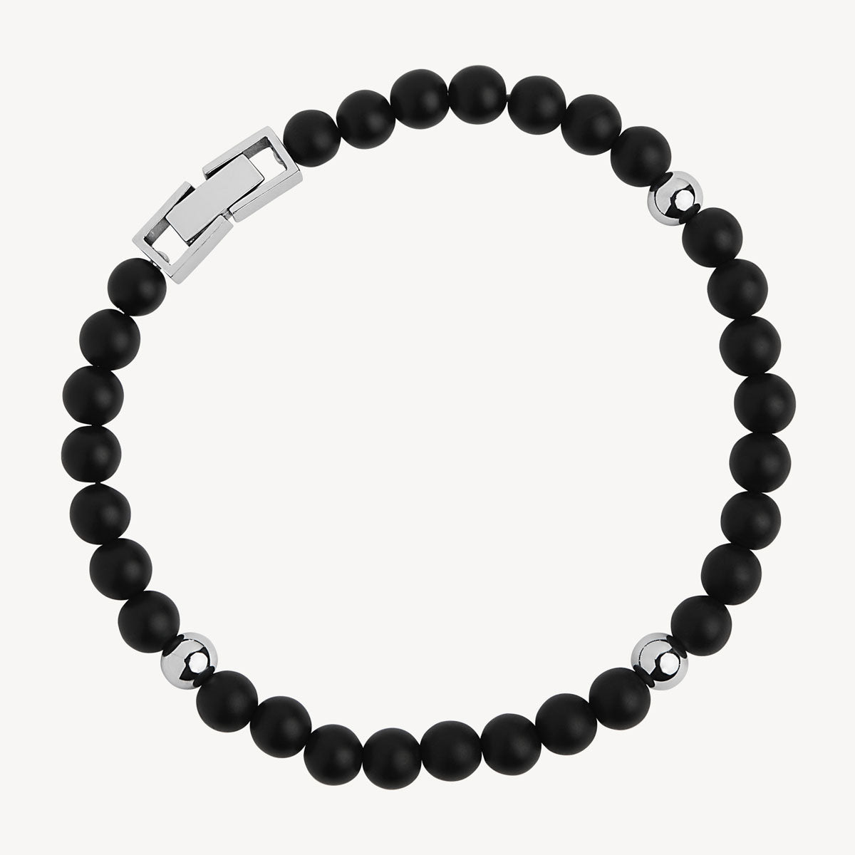 Atlas Men's 6mm Beaded Black Onyx Bracelet