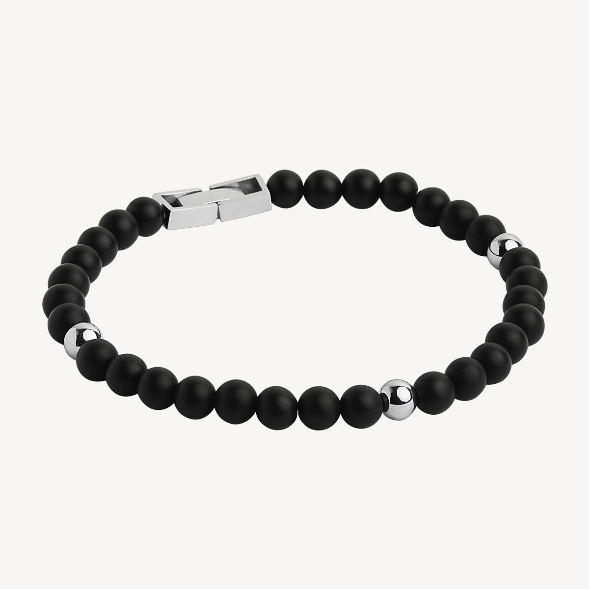 Atlas Men's 6mm Beaded Black Onyx Bracelet