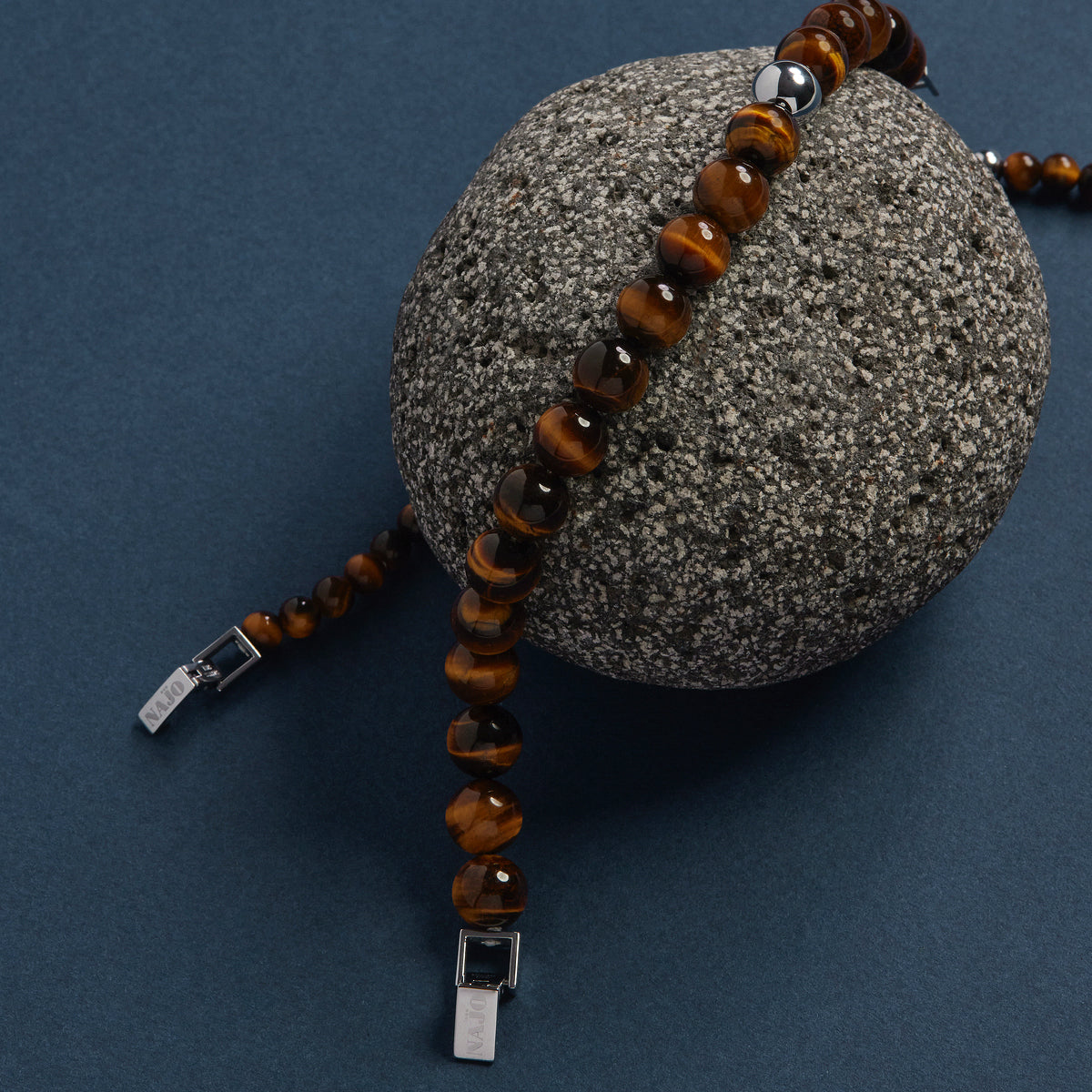 Atlas Men's 6mm Beaded Tiger's Eye Bracelet