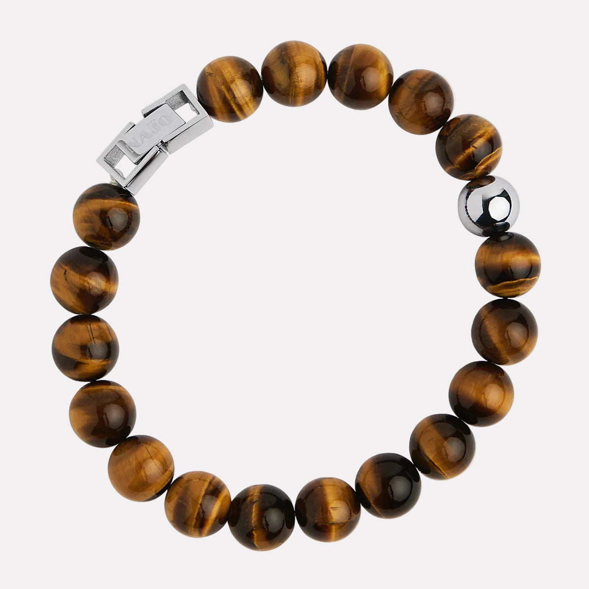 Atlas Men's 10mm Beaded Tiger's Eye Bracelet