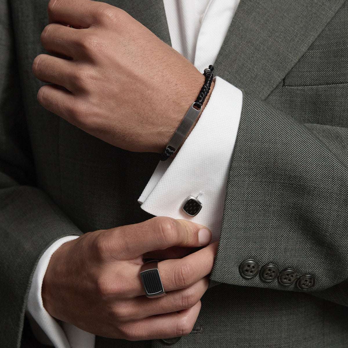 Elemental Men’s Cord Identity Bracelet
