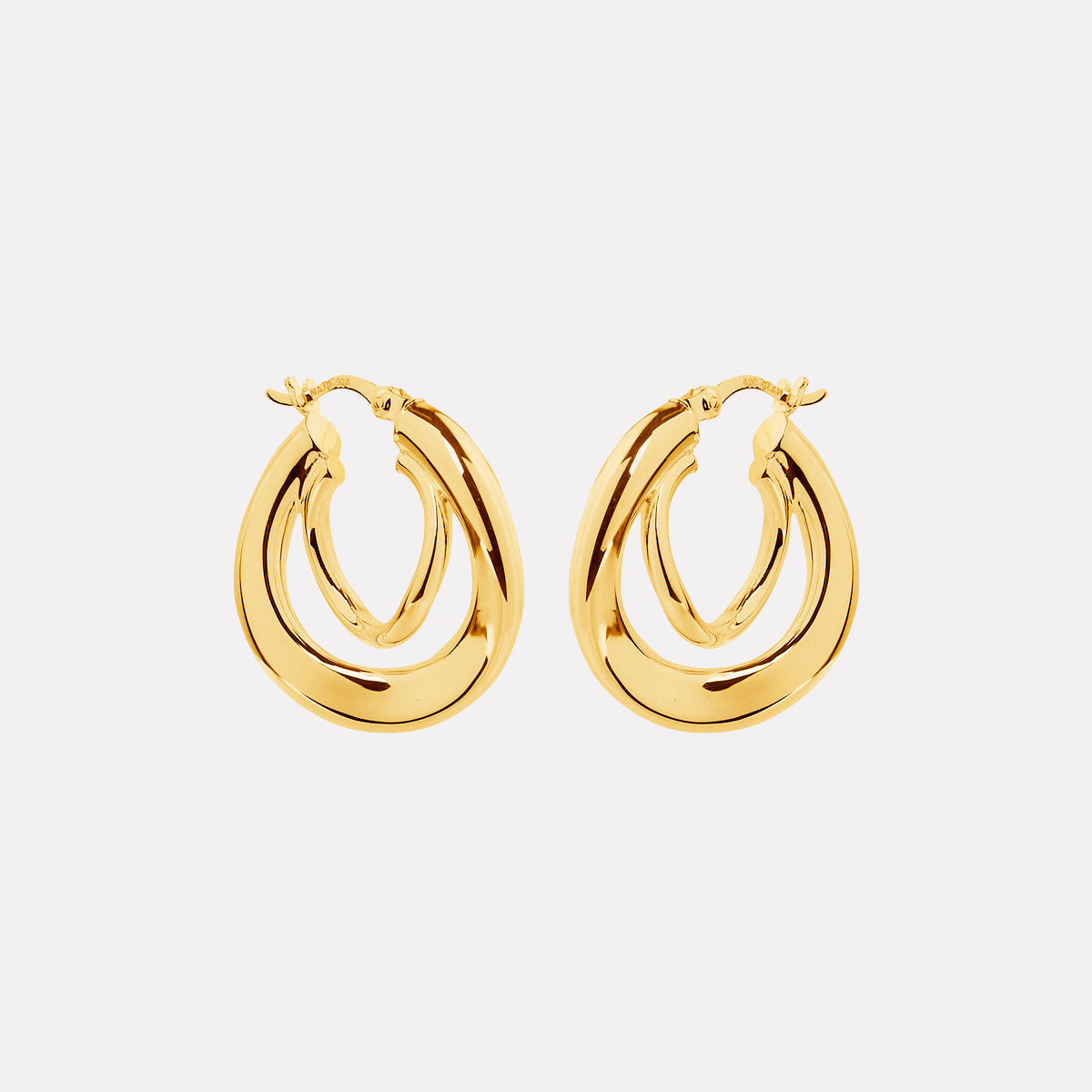 Yellow Gold Baby Strudel Hoops