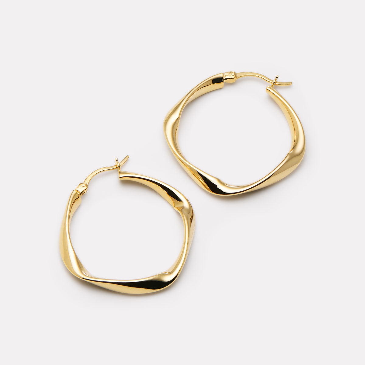Yellow Gold Garden of Eden Hoop Earrings