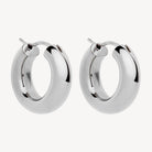 Sterling Silver Cocoon Hoop Earring