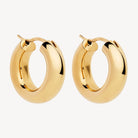 Yellow Gold Cocoon Hoop Earring