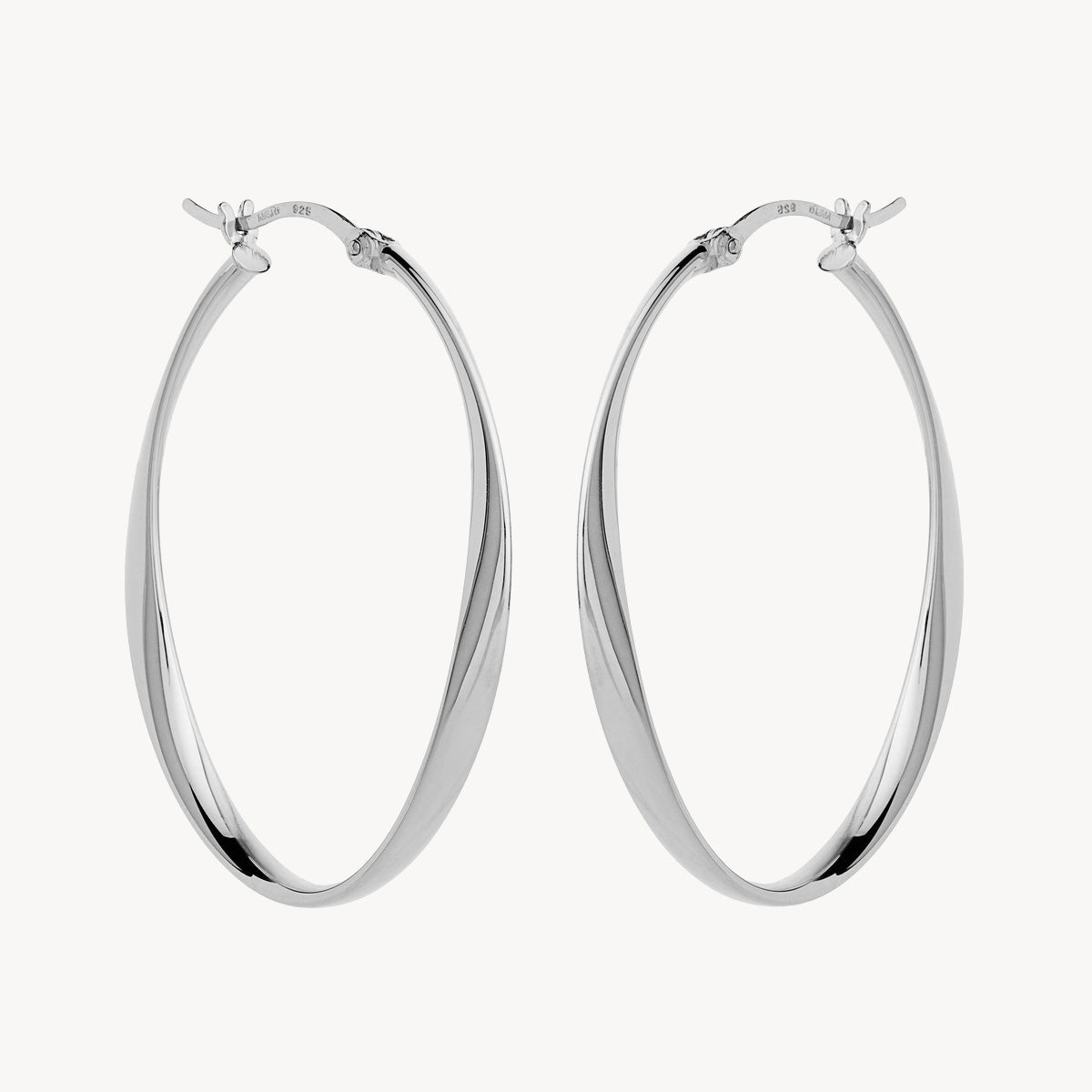Sterling Silver Cinta Large Hoop Earring