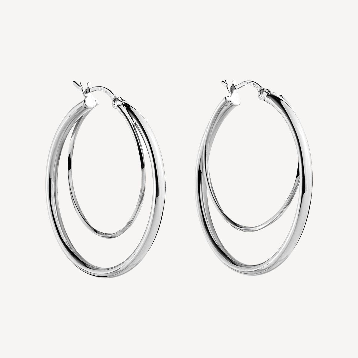 Sterling Silver Whirlpool Hoop Earring