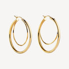 Yellow Gold Whirlpool Hoop Earring