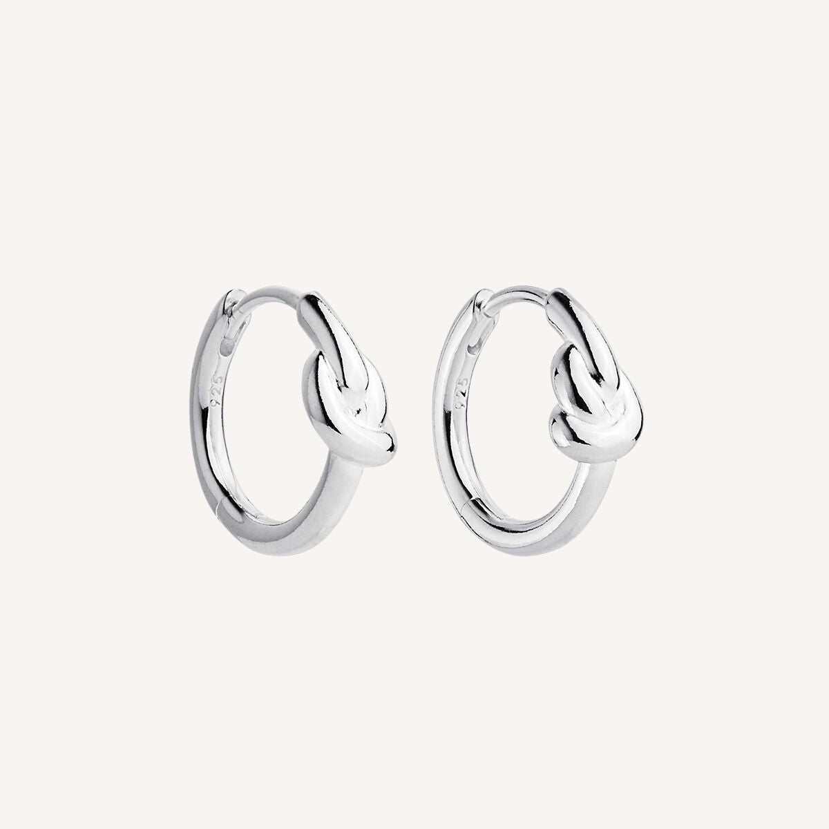 Sterling Silver Nature’s Knot Huggie Earrings