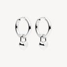Sterling Silver Amore Hoop Earrings