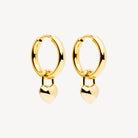 Yellow Gold Amore Hoop Earrings