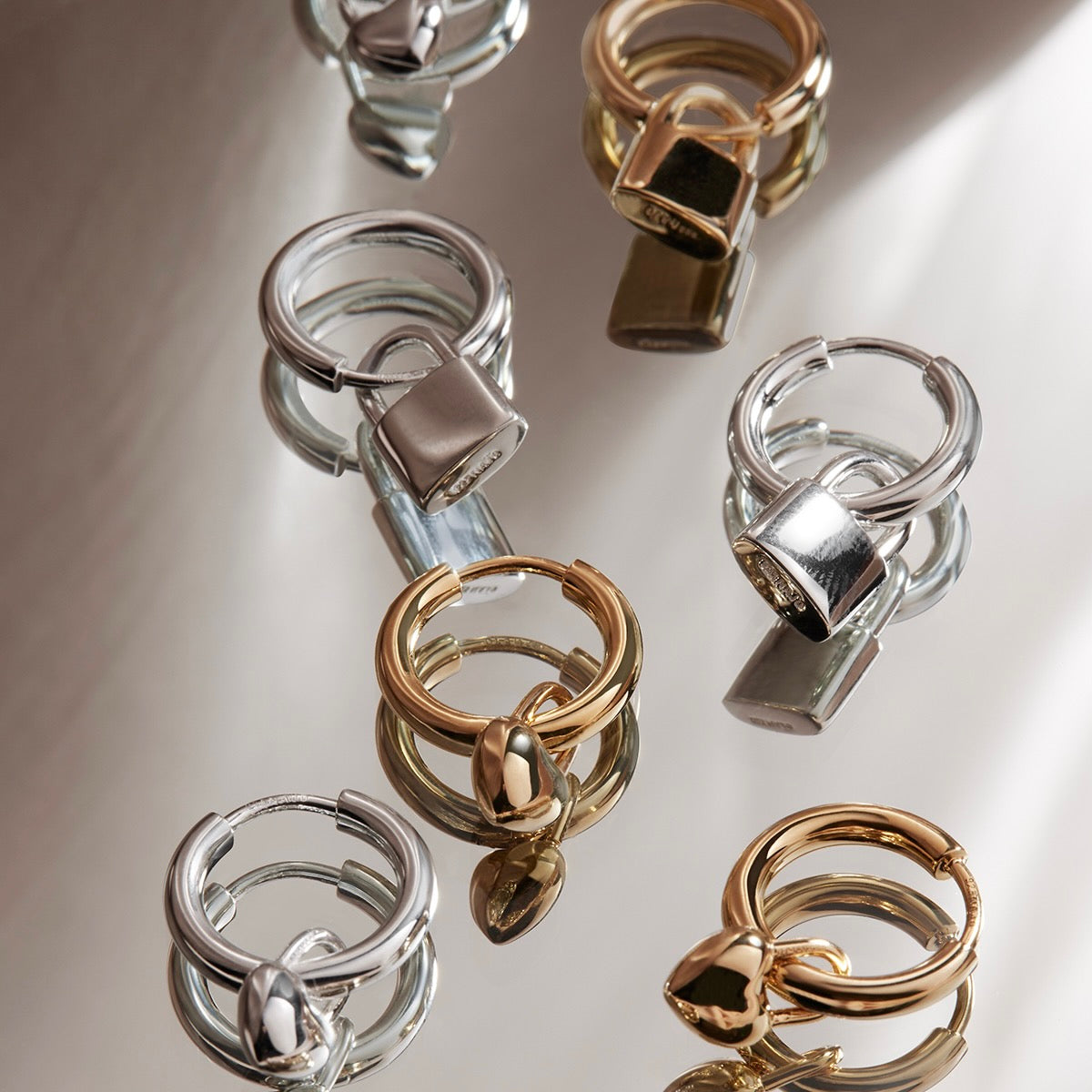 Love Lock Huggie Earrings