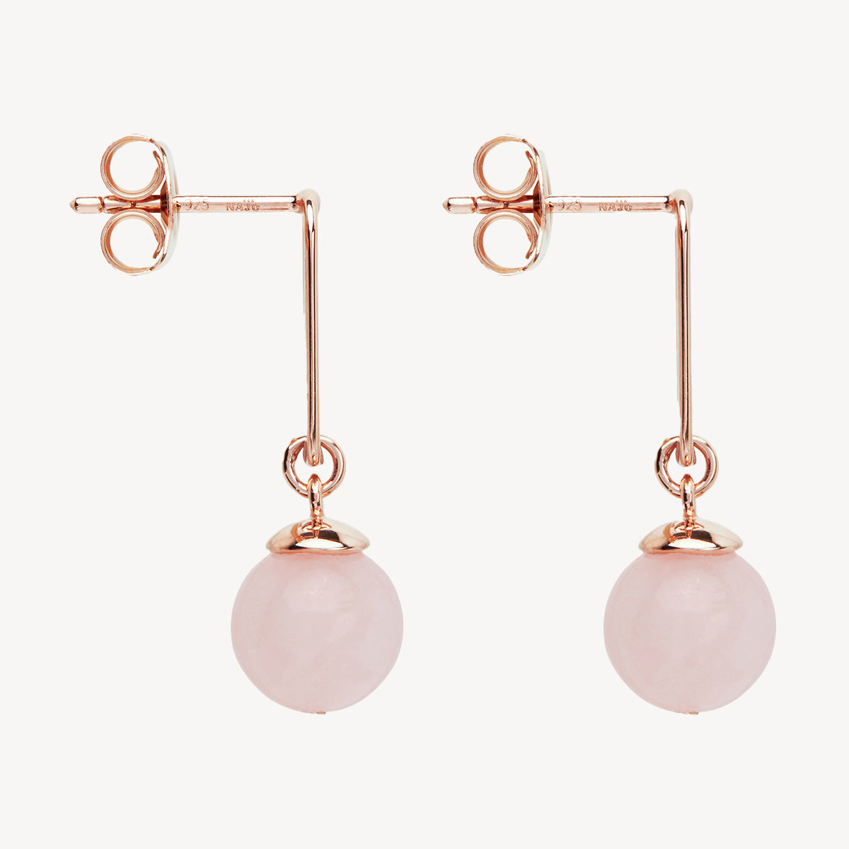 Alba Rose Quartz Earrings