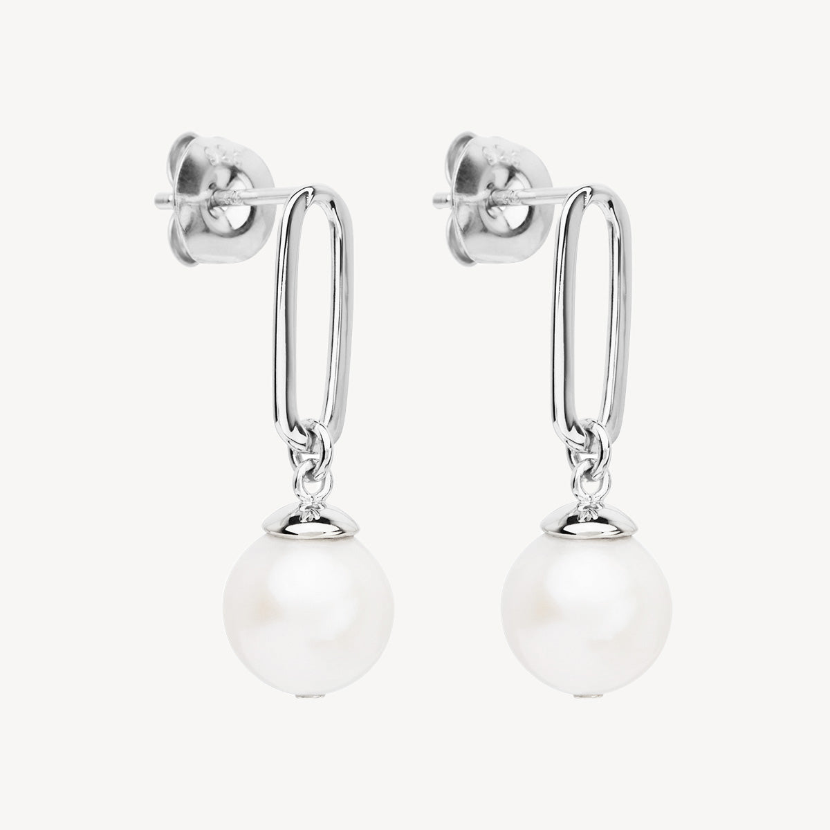 Sterling Silver The Enchantress Pearl Drop Stud Earrings