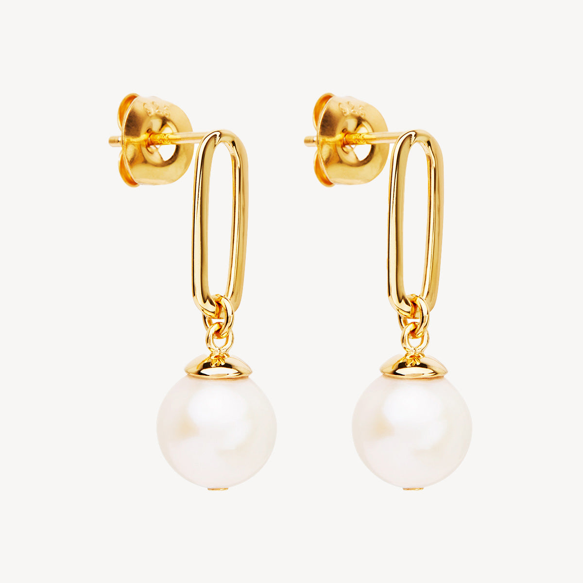 Yellow Gold The Enchantress Pearl Drop Stud Earrings