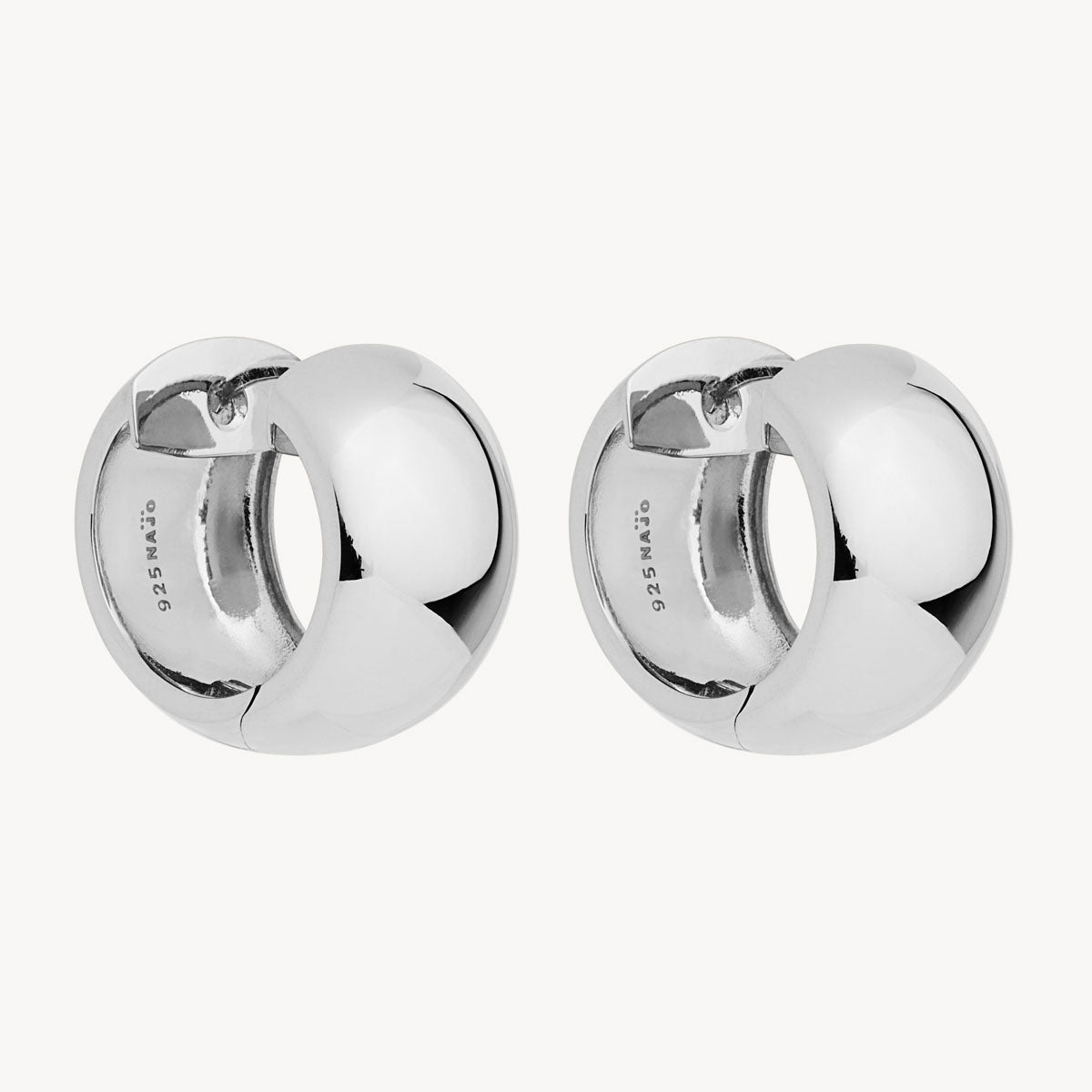 Sterling Silver Daynight Huggie Earrings