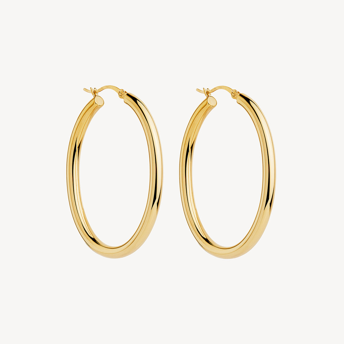 Yellow Gold Orbit Hoop Earrings