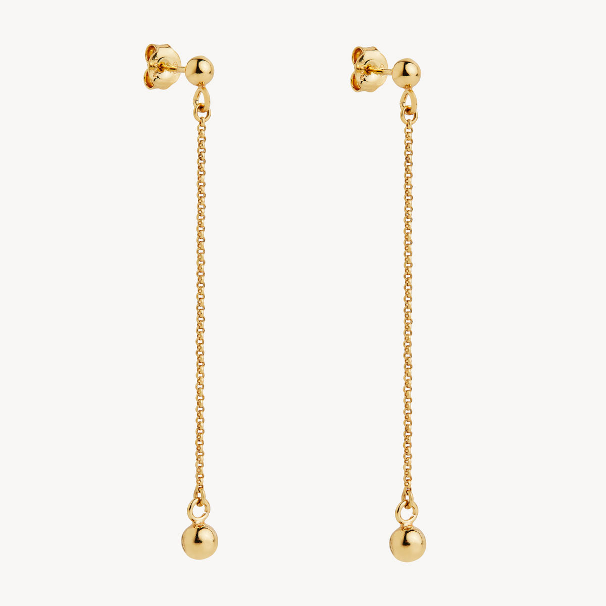 Yellow Gold Sunbeam Stud Drop Earrings