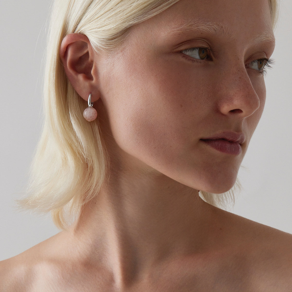 Capella Rose Quartz Earrings