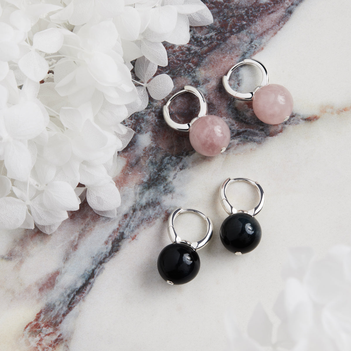 Capella Rose Quartz Earrings