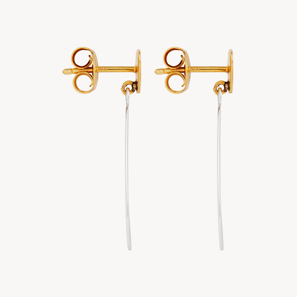 Papillon Two-Tone Stud Earrings