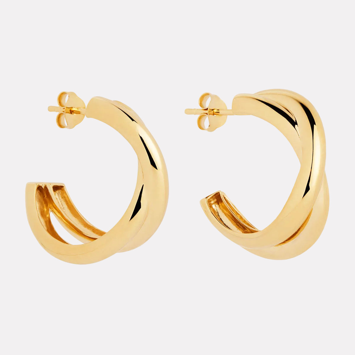 Yellow Gold Café Earrings