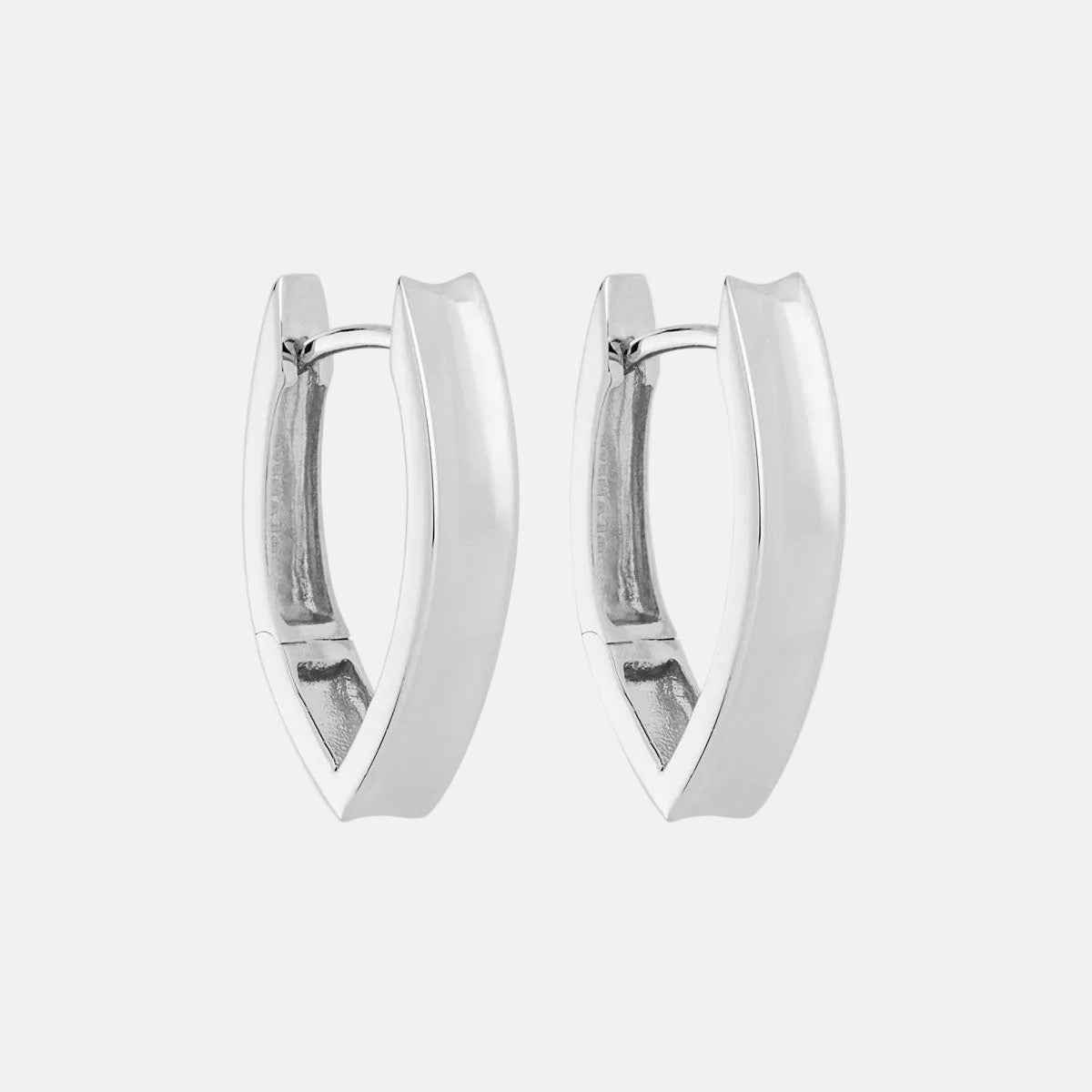 Sterling Silver Swan Huggies