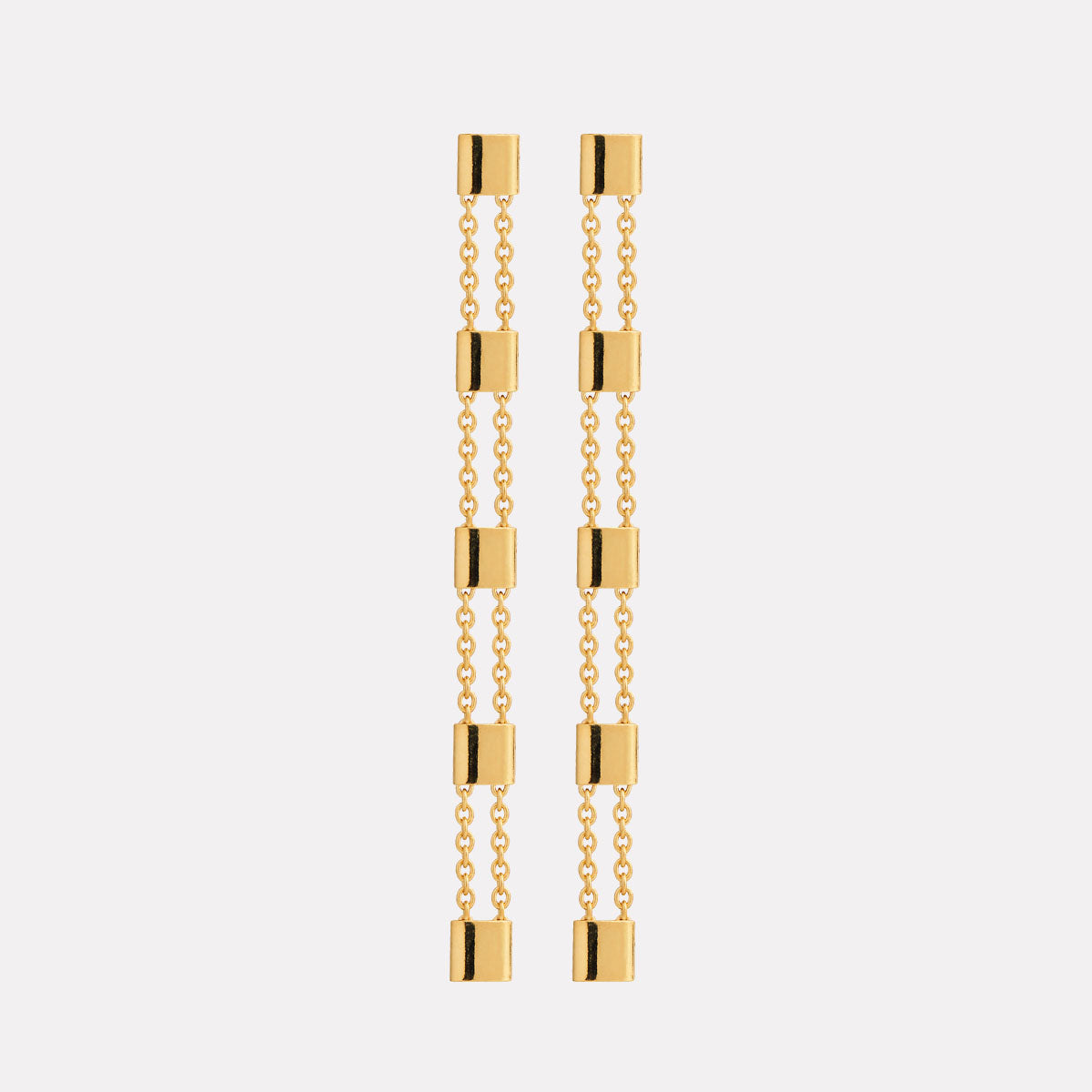 Yellow Gold Summer Veil Stud Earrings