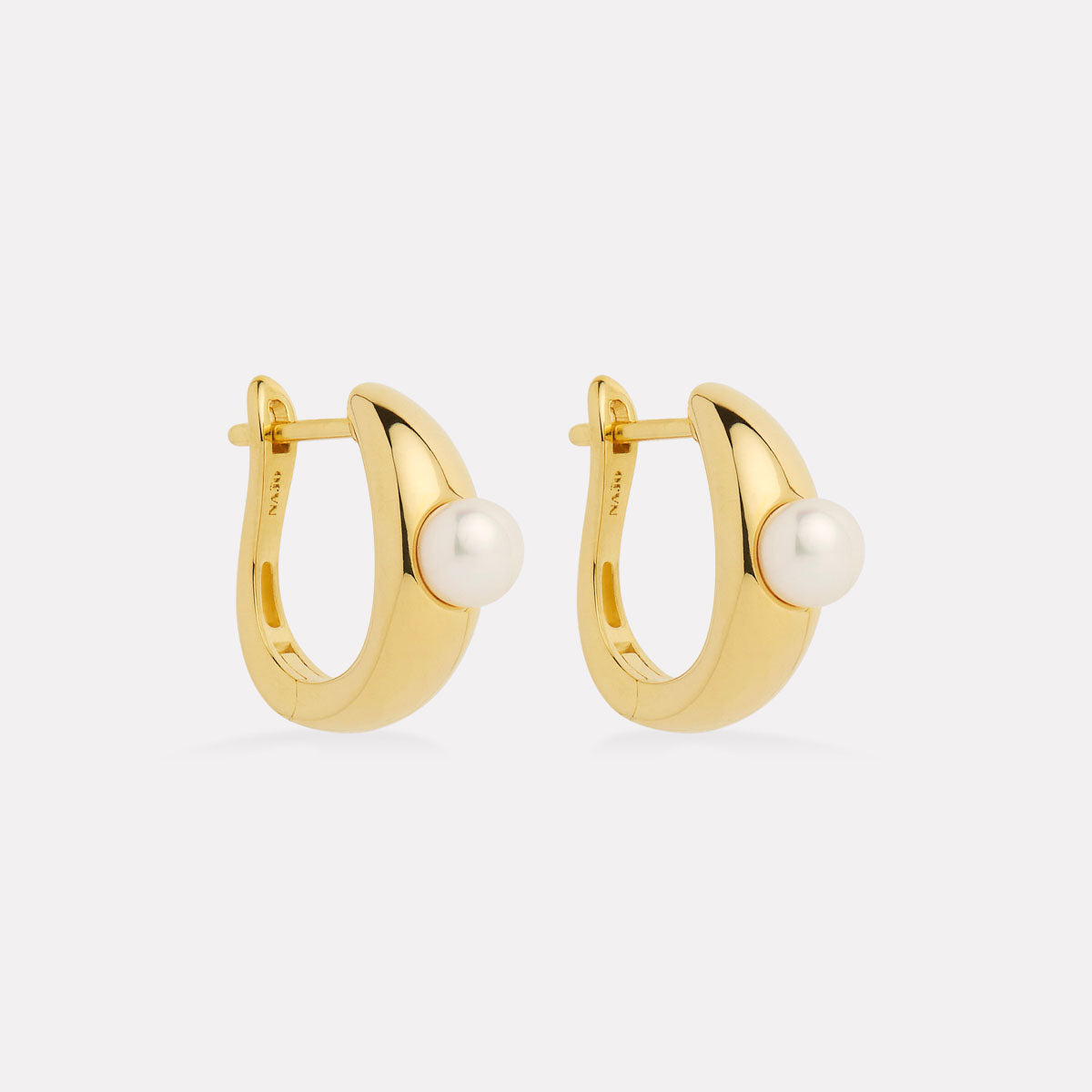Yellow Gold Tropica Pearl Earrings