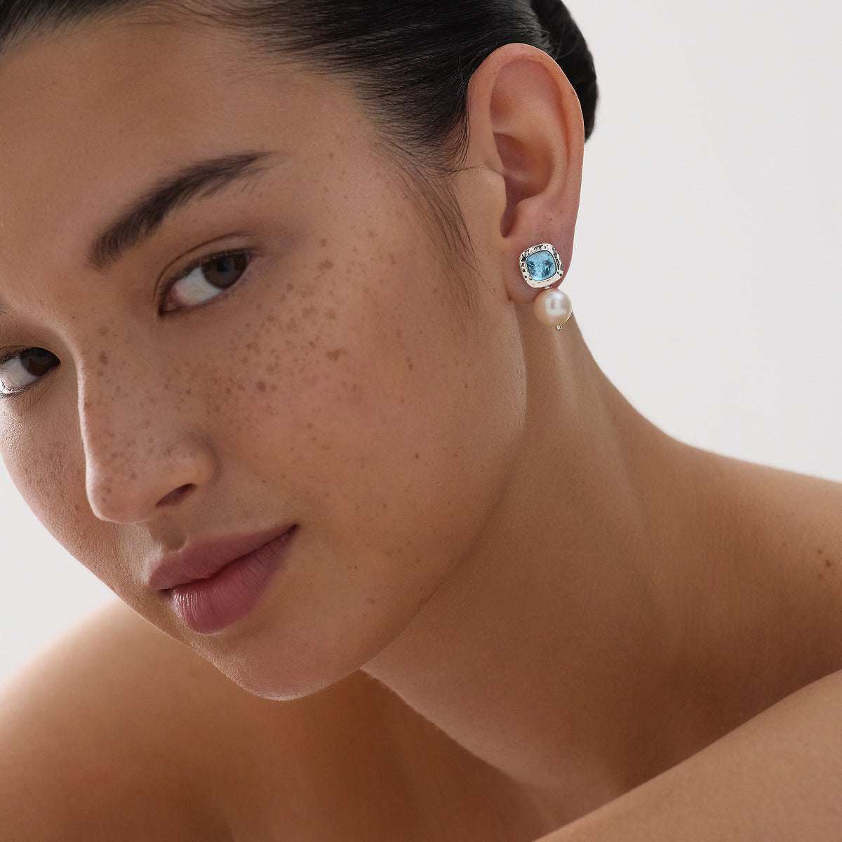 Blue Lagoon Pearl Earring
