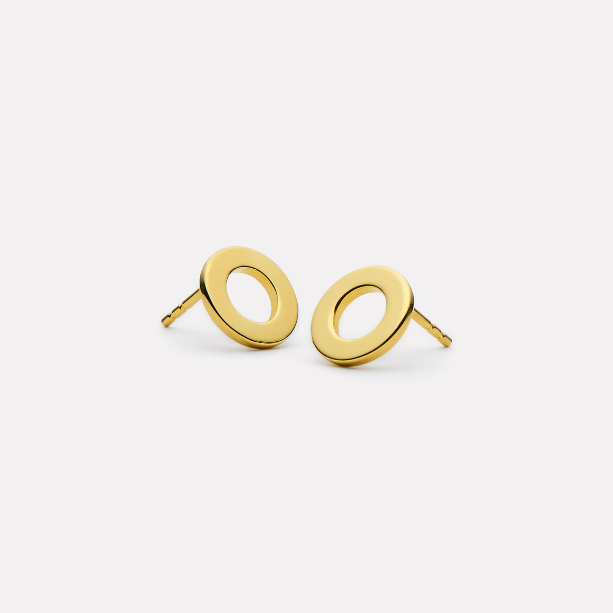 Yellow Gold Sola Stud Earrings