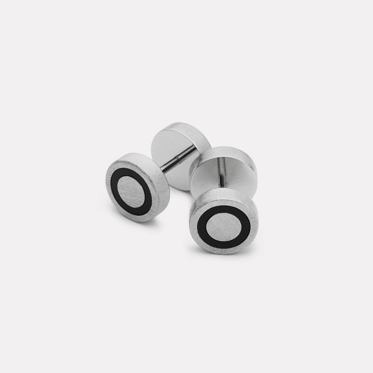 Stainless Steel Ember 8mm Men's Reversible Earrings