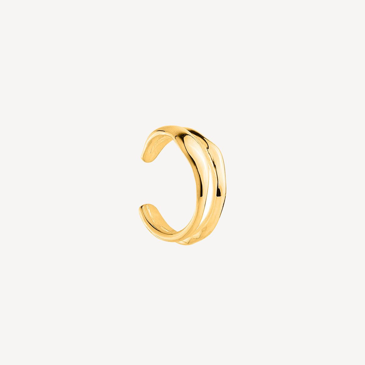 Yellow Gold Dune Large Ear Cuff