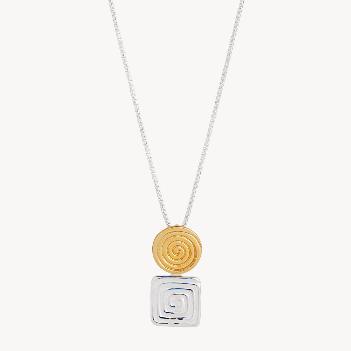 Sil Yell Gold Labyrinthe Two-Tone Pendant