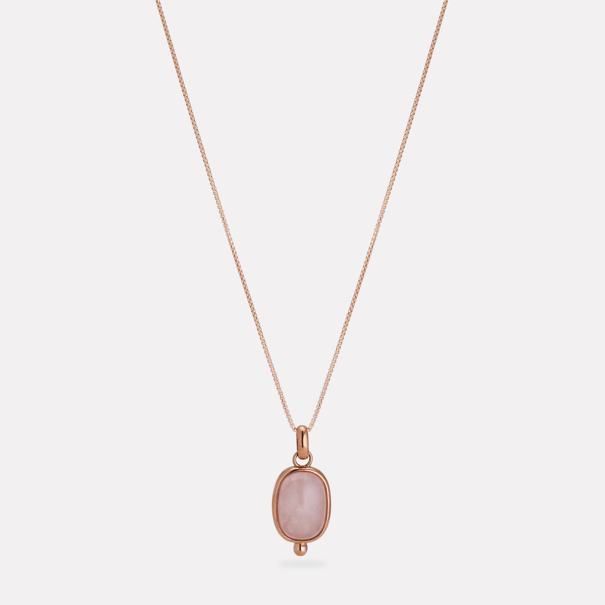 Rose Gold Fleur Rose Quartz Pendant