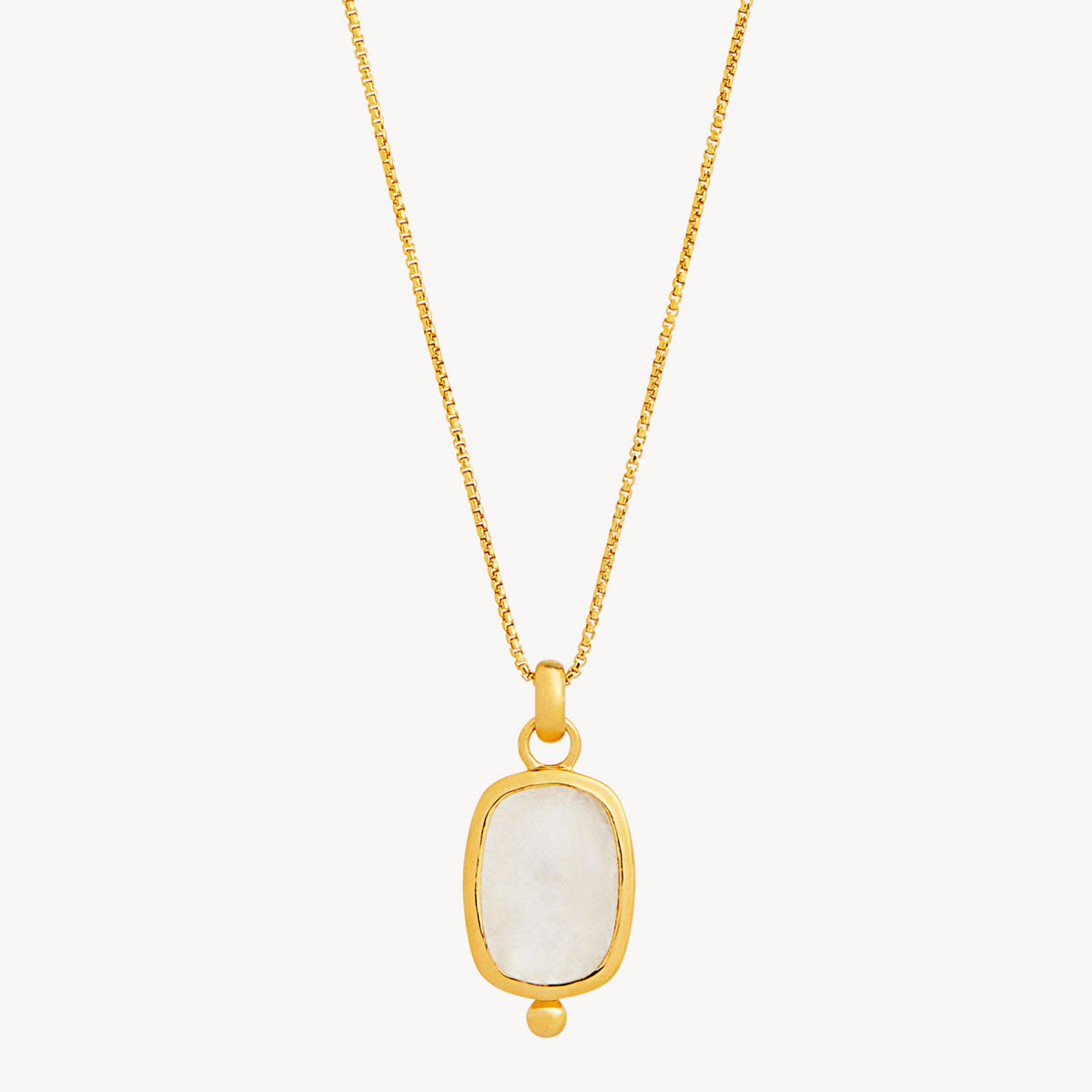 Sil Yell Gold Fleur Rainbow Moonstone Pendant