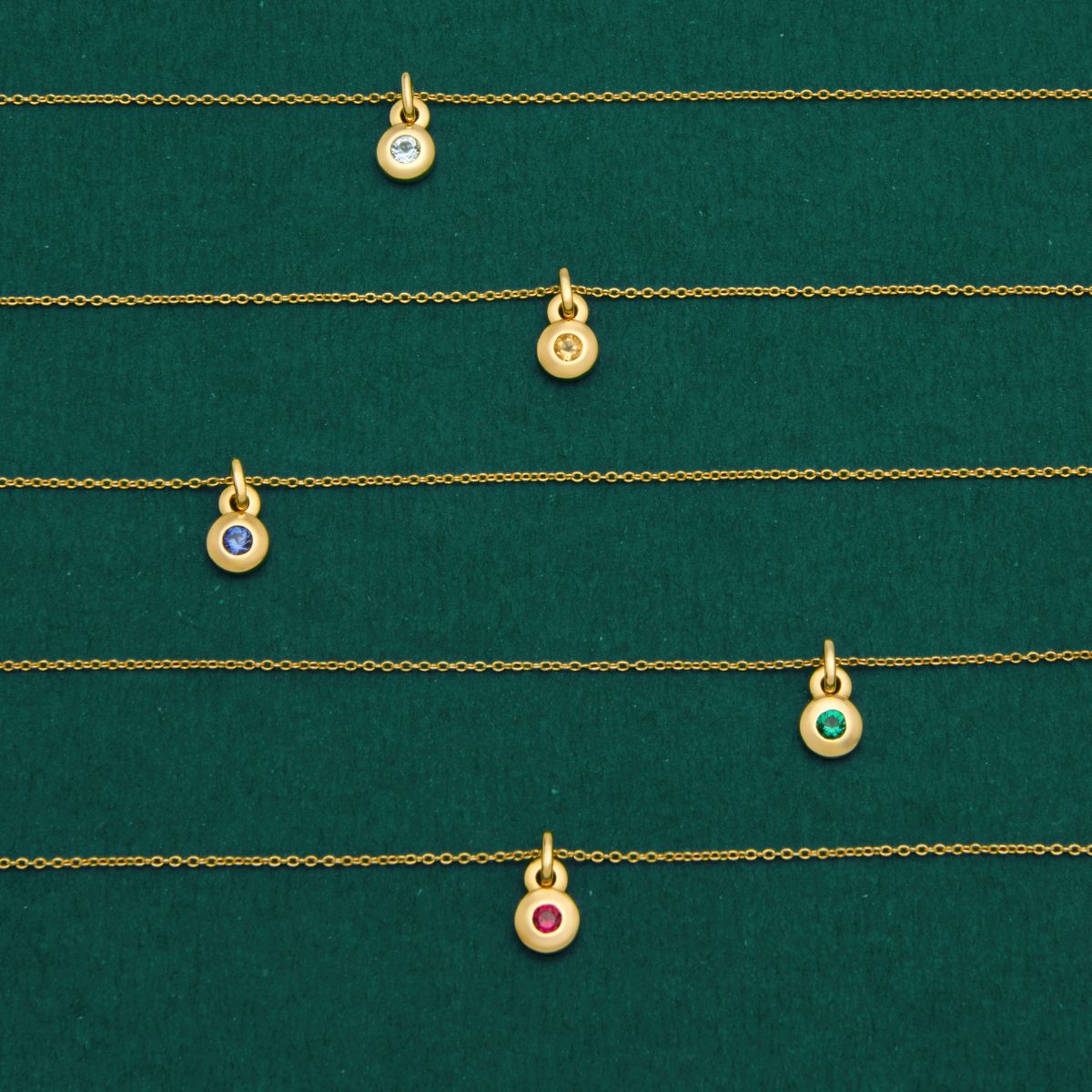 March Aquamarine Birthstone Necklace