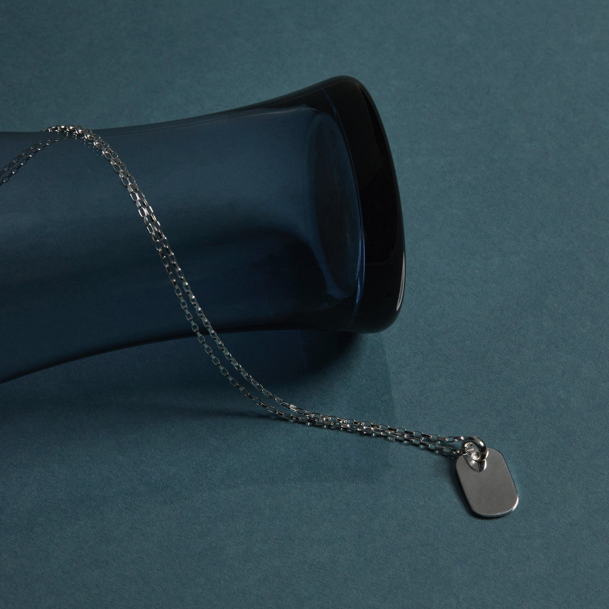 Moto Men’s Silver Dog Tag Pendant