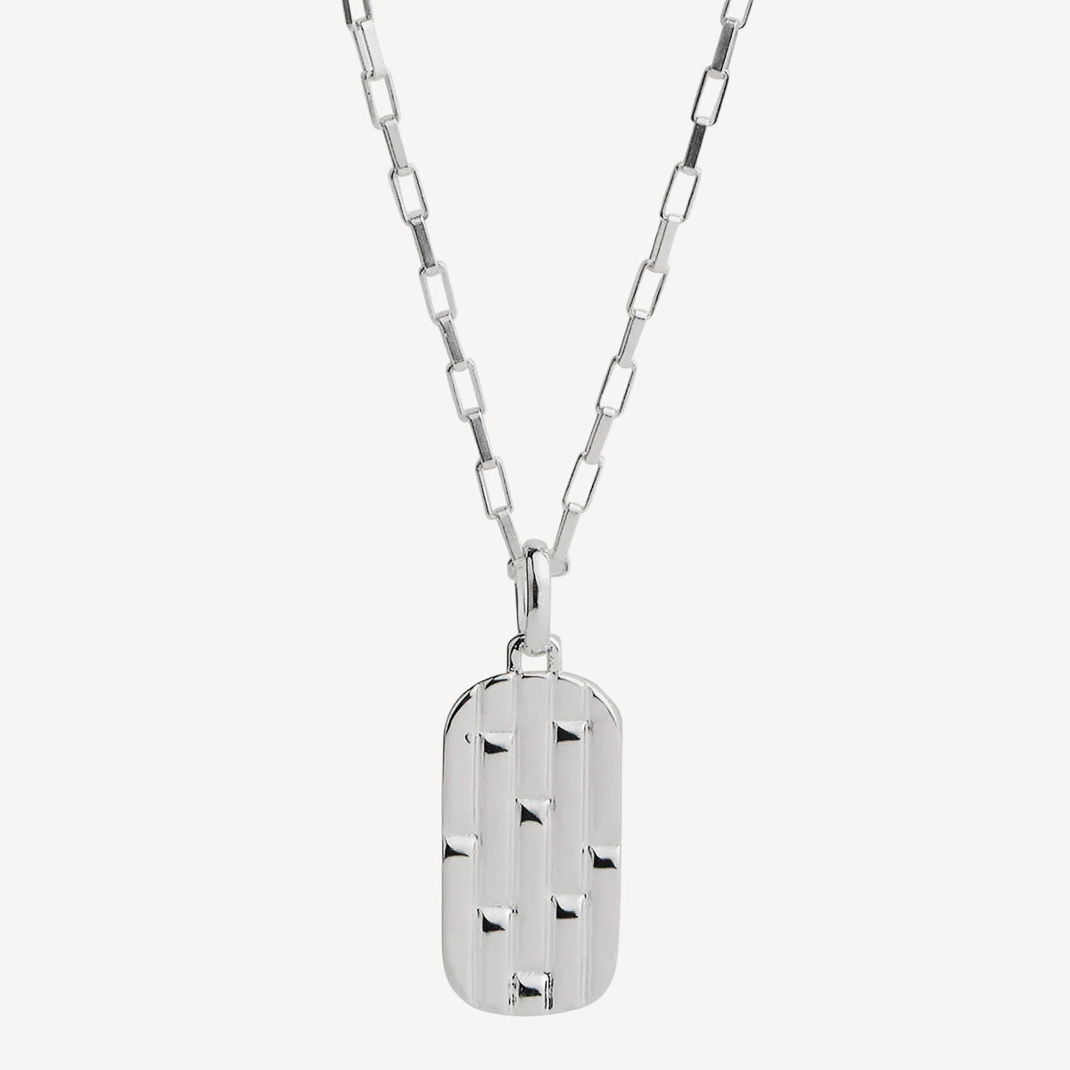 Sterling Silver The Maker Men's Silver Necklace (55cm+ext)