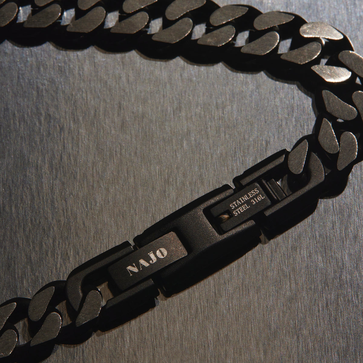 Nero Men’s Steel Curb Chain Necklace (Bold)