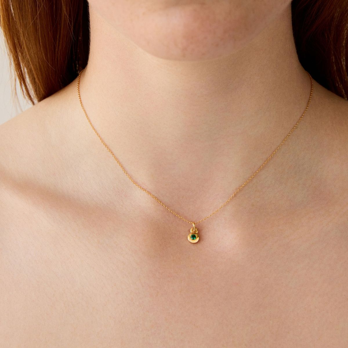 May Emerald Birthstone Necklace