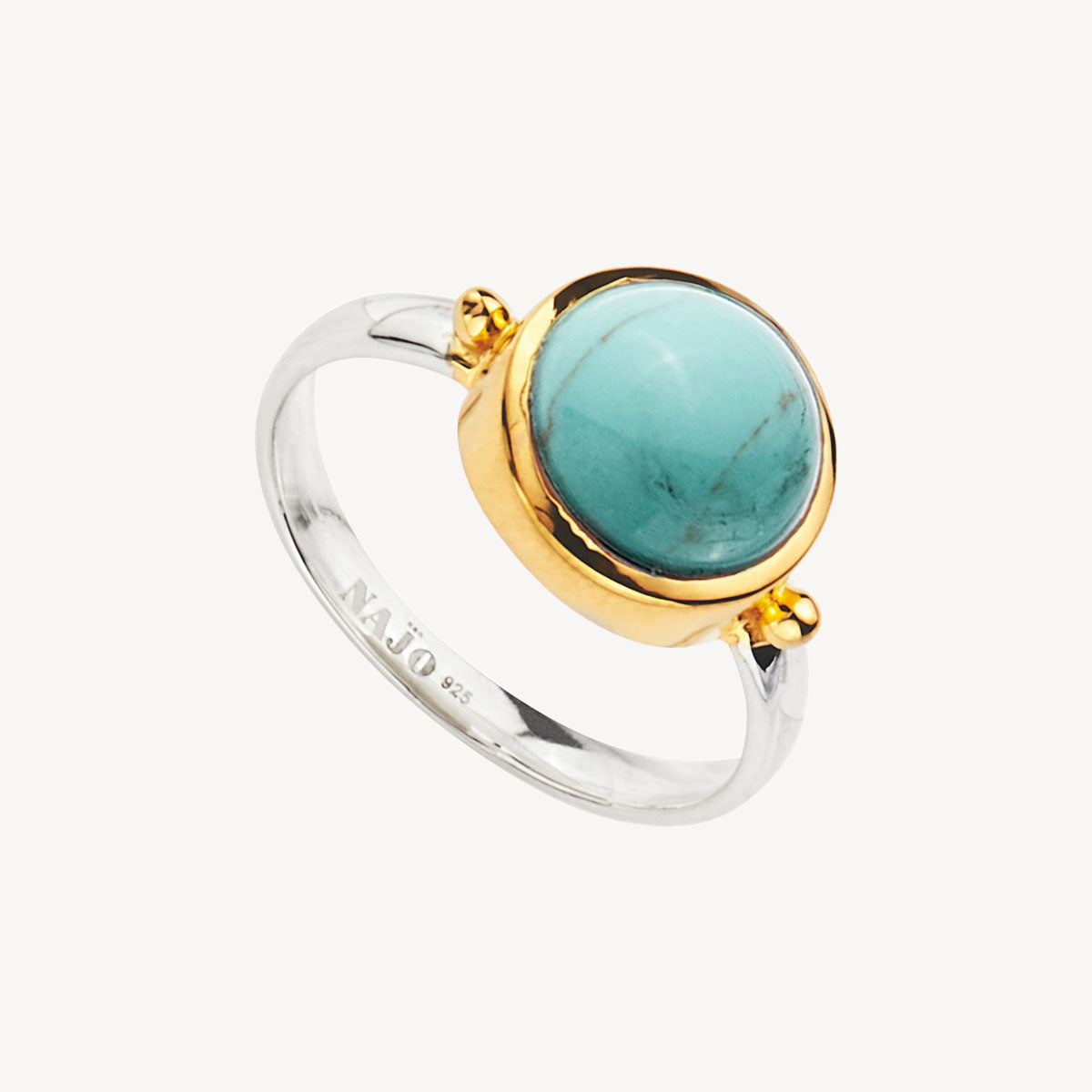 Sil Yell Gold The Enchantress Turquoise Ring