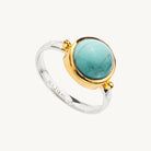 Sil Yell Gold The Enchantress Turquoise Ring