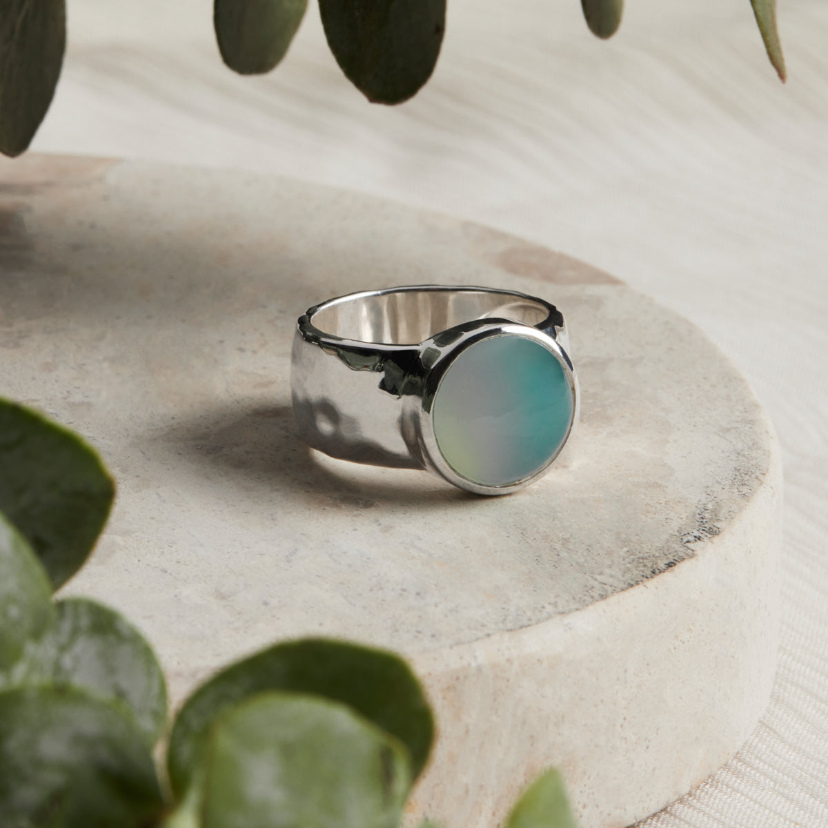 Chroma Aqua Chalcedony Ring