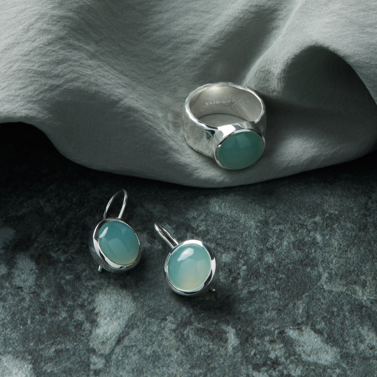 Chroma Aqua Chalcedony Ring