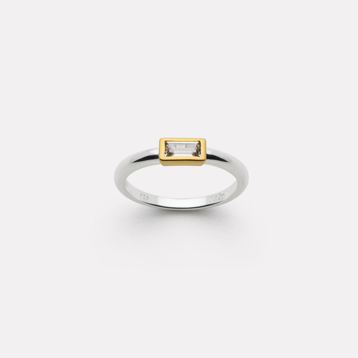 Sil Yell Gold Skye 2-Tone (sil/yell) Cubic Zirconia Ring