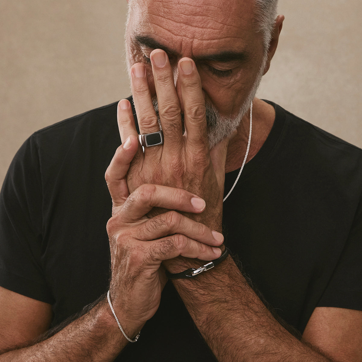 The Paladin Men’s Carbon Fibre and Steel Ring