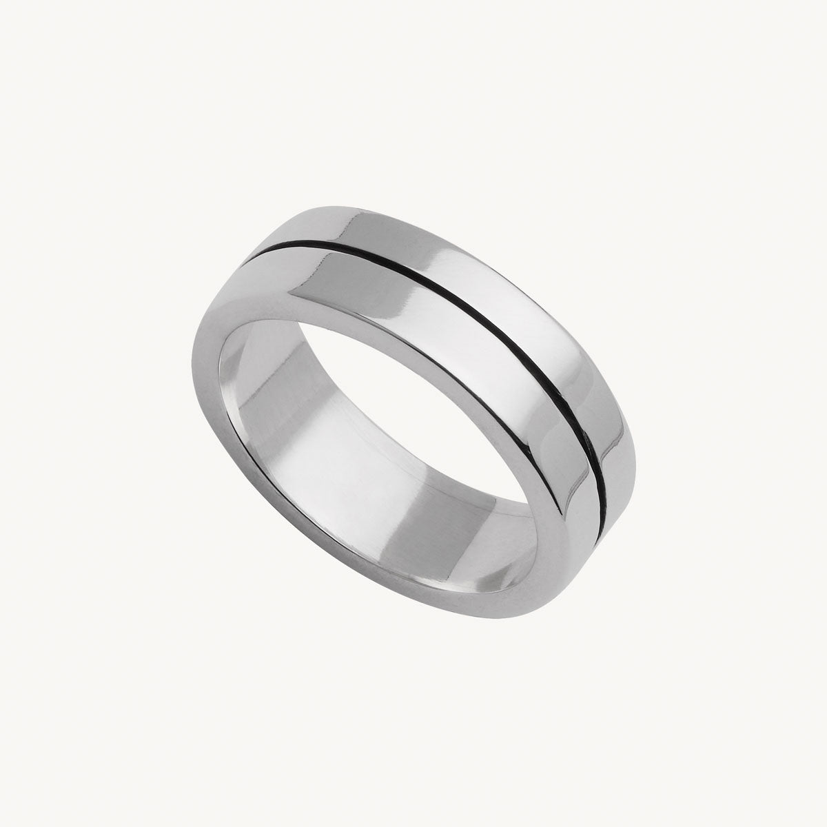 Sterling Silver Horizon Men's Silver Ring