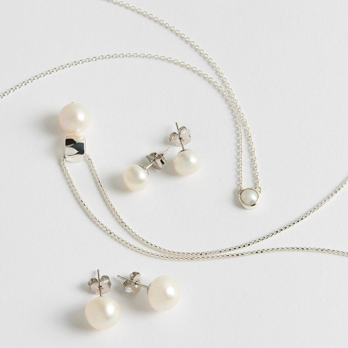 Luminosity Pearl Bridal Stud Earrings