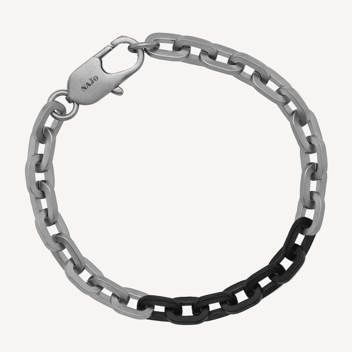 Stainless Steel Echo Men's 2-Tone Steel Bracelet (21cm)